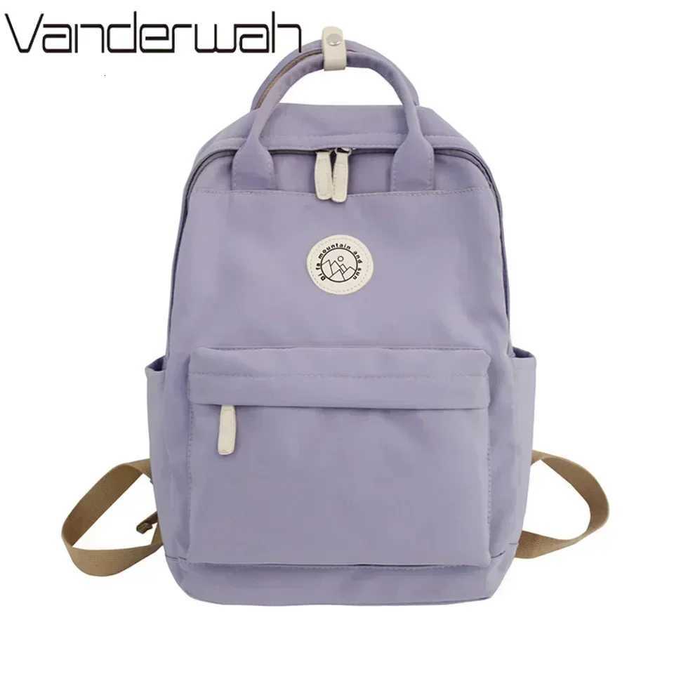 Fashion Women Backpack For Teenagers Black Portable School Bag Female Business Travel Backpack Waterproof Nylon Mochila Y250811