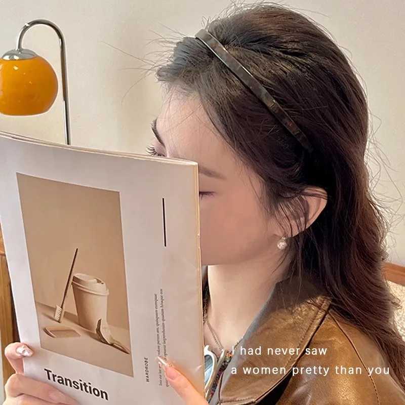 New Luxury Acetic Acid Print Hairbands For Women Sweet Hair Ornament Premium Sense Band Hair Hoop Fashion Hair Accessories X250812