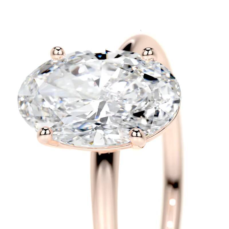 SPEEDIN Classic Designs 1ct DEF VS VVS IGI Certificate Oval Cut 10k 14k 18k Gold Lab Grown Diamonds Gold Rings