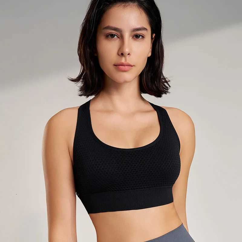 Women Shockproof Gathered Breathable Sports Underwear Running Workout Beauty Back Bra Fitness Gym Push Up Exercise Tops Z250812