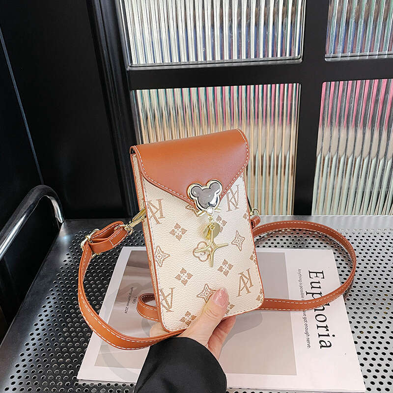 DHpet_wholesale 2025 Mini Two-Layer Crossbody Bag - Small PVC Shoulder Purse for Women, Lightweight Coin Wallet (11x18cm, 200g)