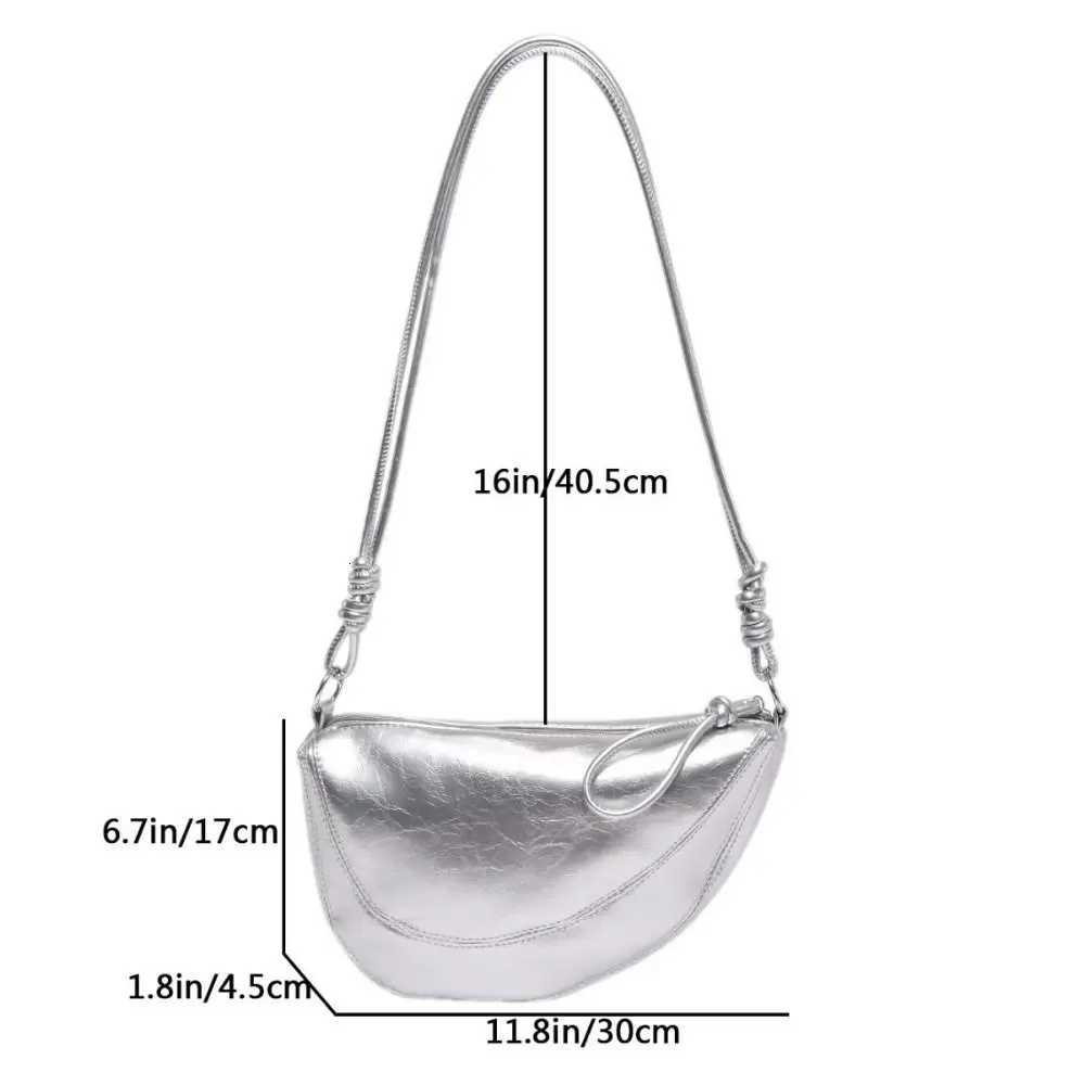 PU Leather Saddle Bag Fashion Design Korean Style Crossbody Bags Solid Color Shoulder Bag Versatile Dumplings Bag s Z250812