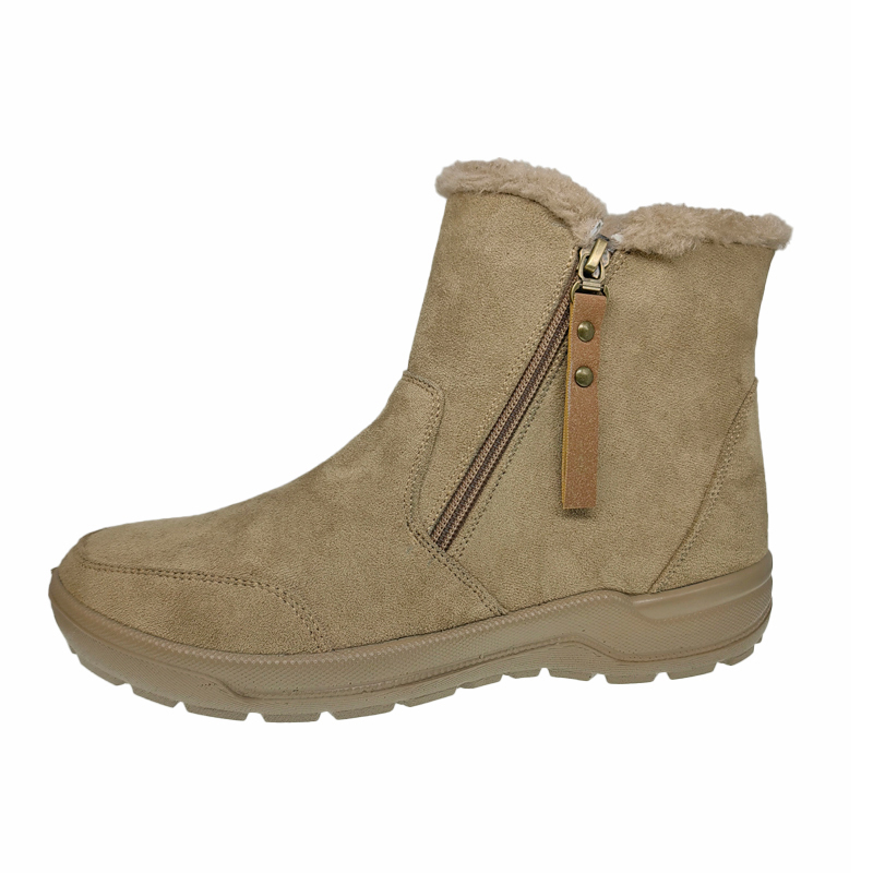 Women's Insulated Waterproof Snow Boot with Faux-Fur Trim and Secure Zippers