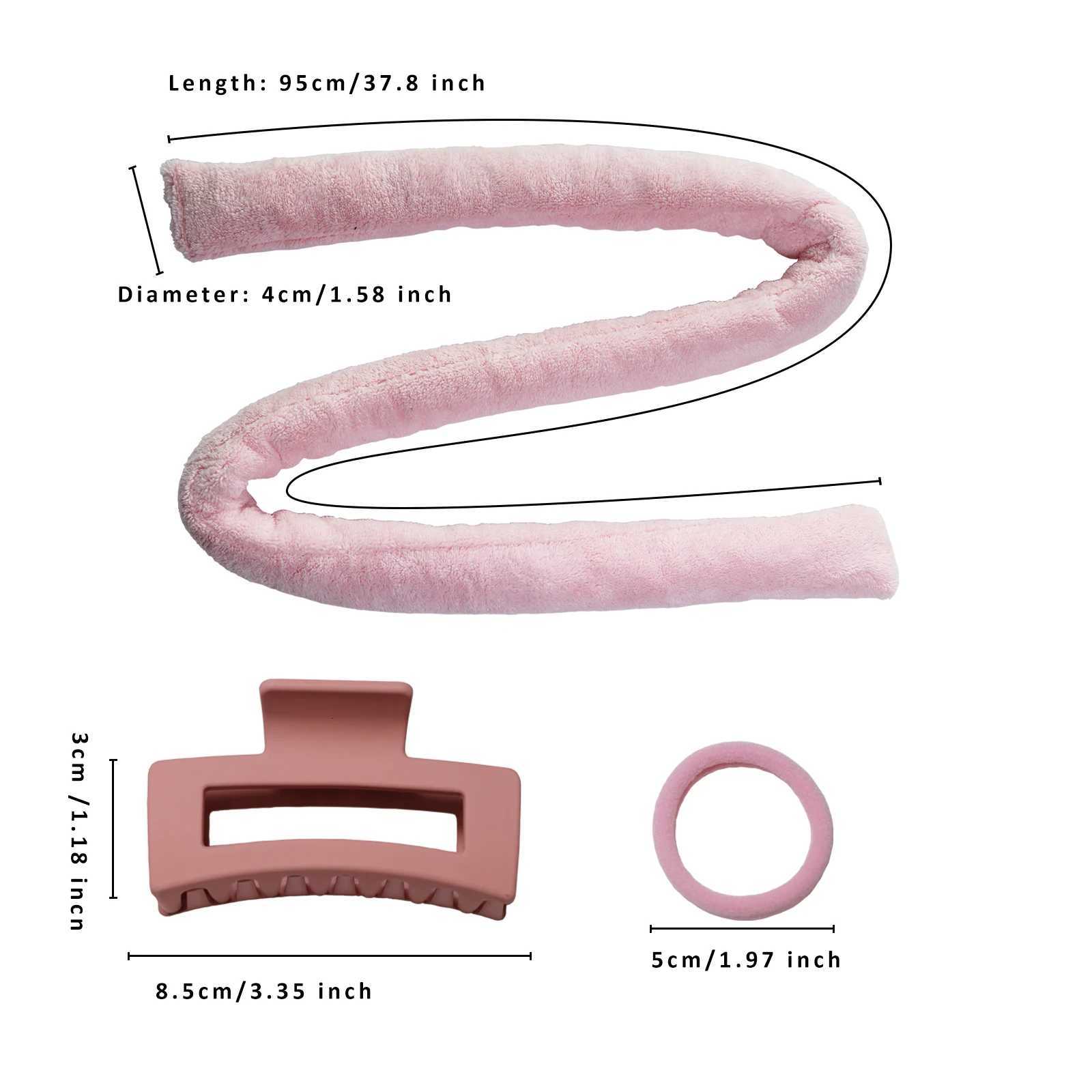 Create Professional Looking Curls Instantly with Heatless Curling Rod band No Heat Soft Overnight Hair Curlers X250812