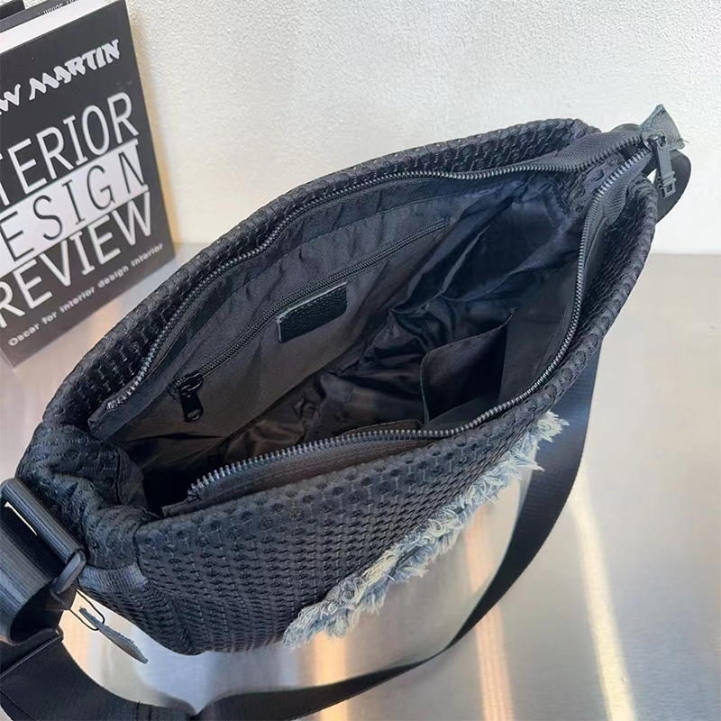 2025 Autumn New Women s Shoulder Bag New Mesh Color Block Denim Crossbody women s Bag Autumn New Designer bag Bag Large Capacity Shoulder Bag Fashiona