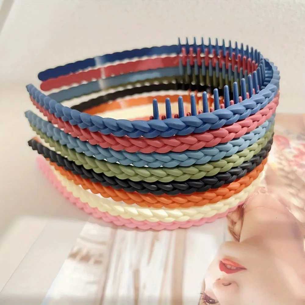 Fashion Plastic Twist Cross Band for Women Girls with Teeth Non-Slip Hoop Wash Face Hair Styling Accessories New X250812