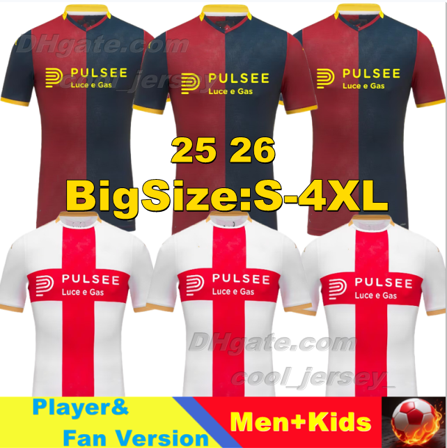 2025 2026 Genoa EKUBAN Soccer Jerseys VITINHA VENTURINO MALINOVSKYI EKHATOR 25 26 FRENDRUP STANCIU ELLERTSSON Football Shirts THORSBY VASQUEZ AARON Men Uniforms