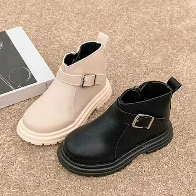 Spring Autumn Toddler Boots for Kids Girls Fashion Ankle Strap Baby Platform Boots England Style Children School Shoes H05293 XJ250812