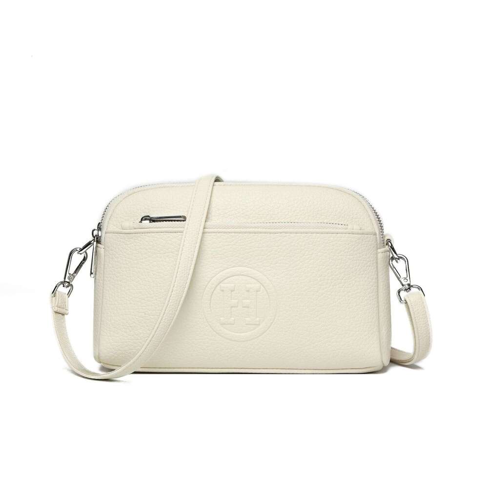 Women's Phone Crossbody 2025 New Versatile Simple Korean Style Letter Leather Fashion Zipper Bag