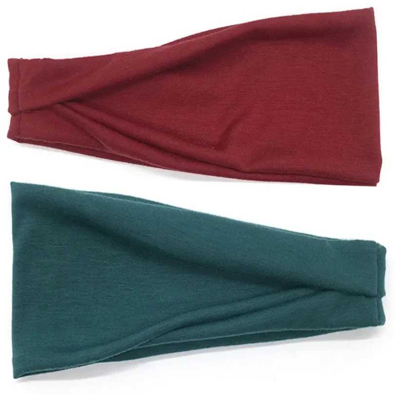 wen band Twist Cotton Sport Wide Turban Twisted Knotted Wrap Girls Hairband Fashion Band Hair Accessories X250812