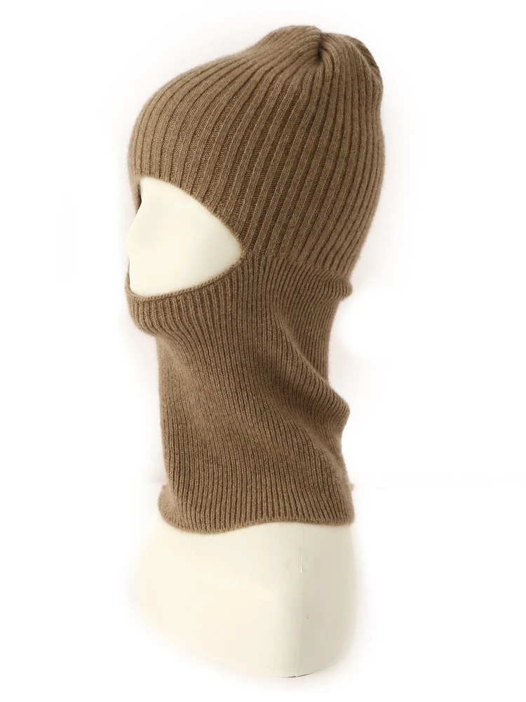 100% Pure Cashmere Knitted Balaclava Hat Scarf Elegant Hats Beanies Women Men Winter Hood Neck Warm Headgear Caps Unisex 250808