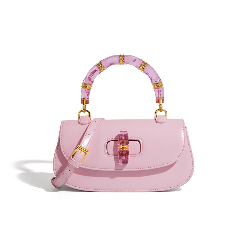 new crystal bamboo knot bag multifunctional saddle bag simple small bag designer bag women s shoulder trend crossbody bag