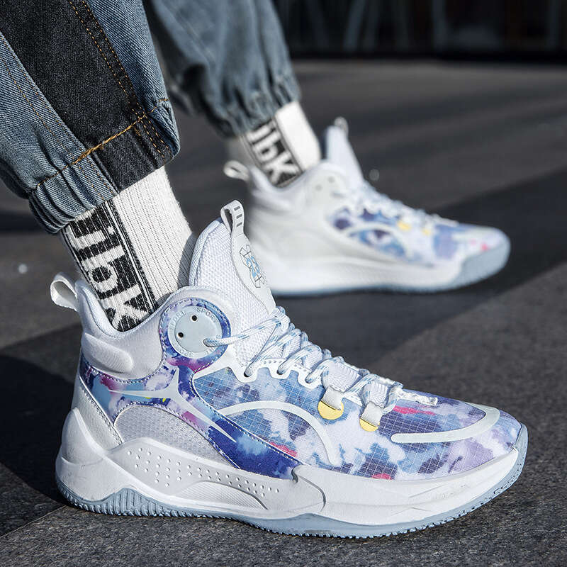 K713 Fluorescent Basketball Men's Rubber Anti-Slip Sole Free shipping Cement Court Competition Couple Style Trendy Sports Shoes