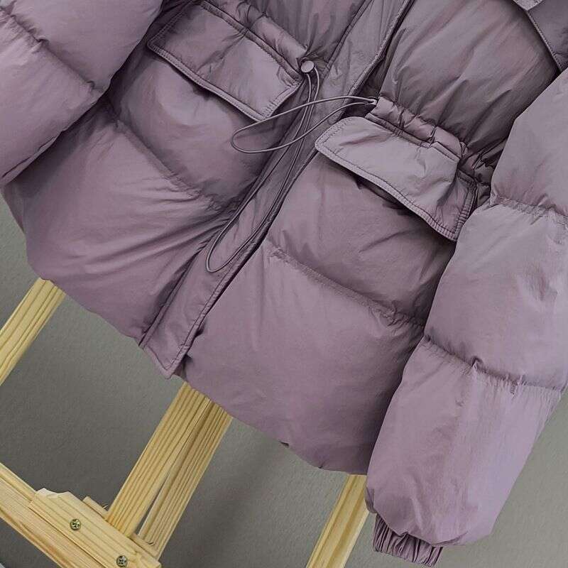 2025 Korean Version Waist Jacket For Women, Thickened Medium And Long, New Loose Hooded Solid Color White Duck Down