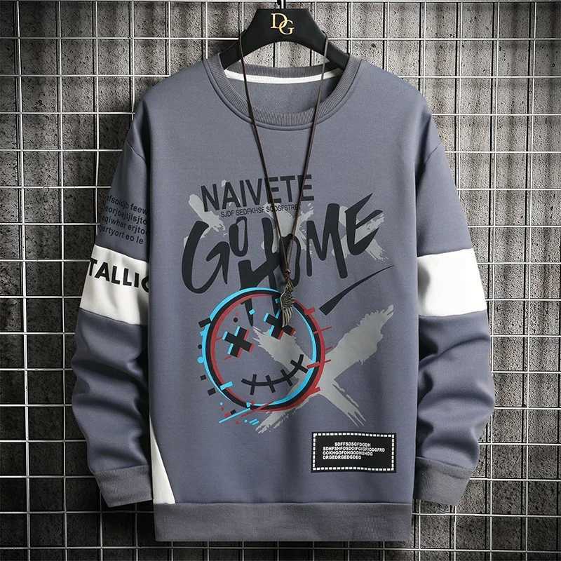 Mens Trendy Sweaters Korean Harajuku High Street Sweatshirt Digital High-quality Mens CloTHing Autumn Hot Selling Top Y250811