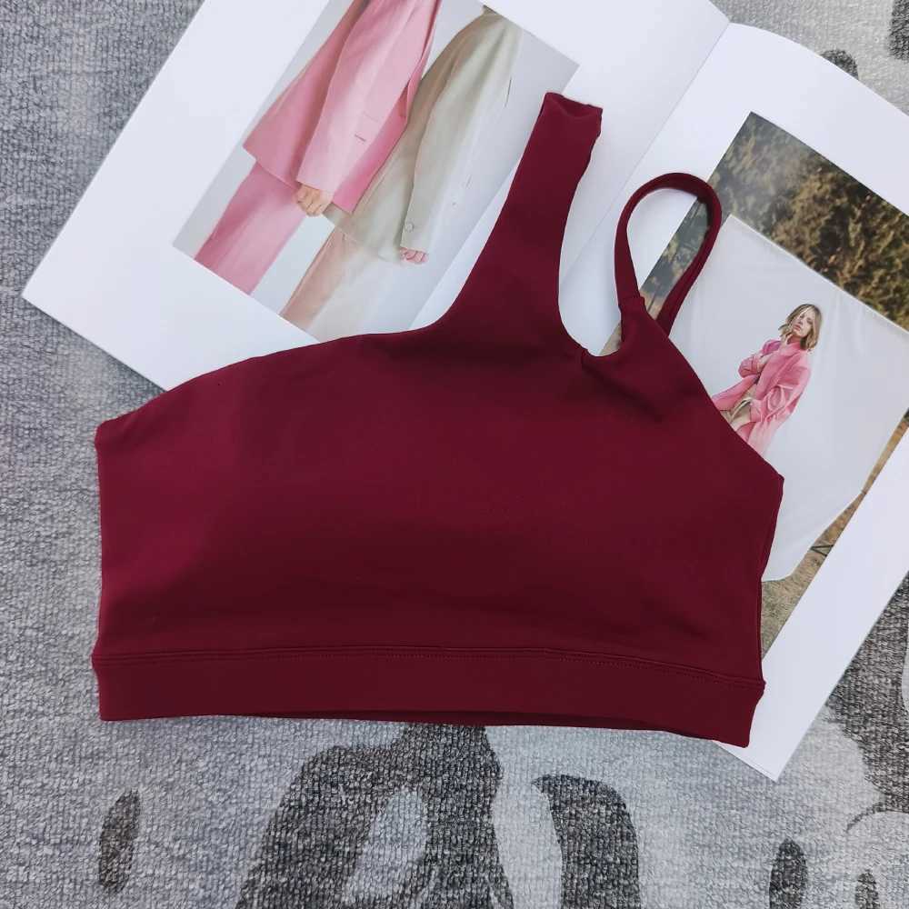 High Stretch Comfy One-Shoulder Sports Bra Underwear Women Bralette Fitness Gym Top Women Bra Running Workout Clothing Z250812