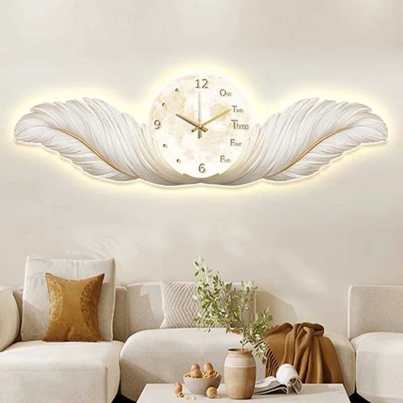 Aesthetic Modern Wall Clocks Digital Wood Vintage Kitchen Interior Aesthetic Wall Watch n Reloj De Pared Home Decor S25812