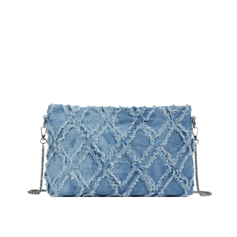 Denim for Women New Fashion Trend Design Handheld Shoulder Crossbody Small Square Bag