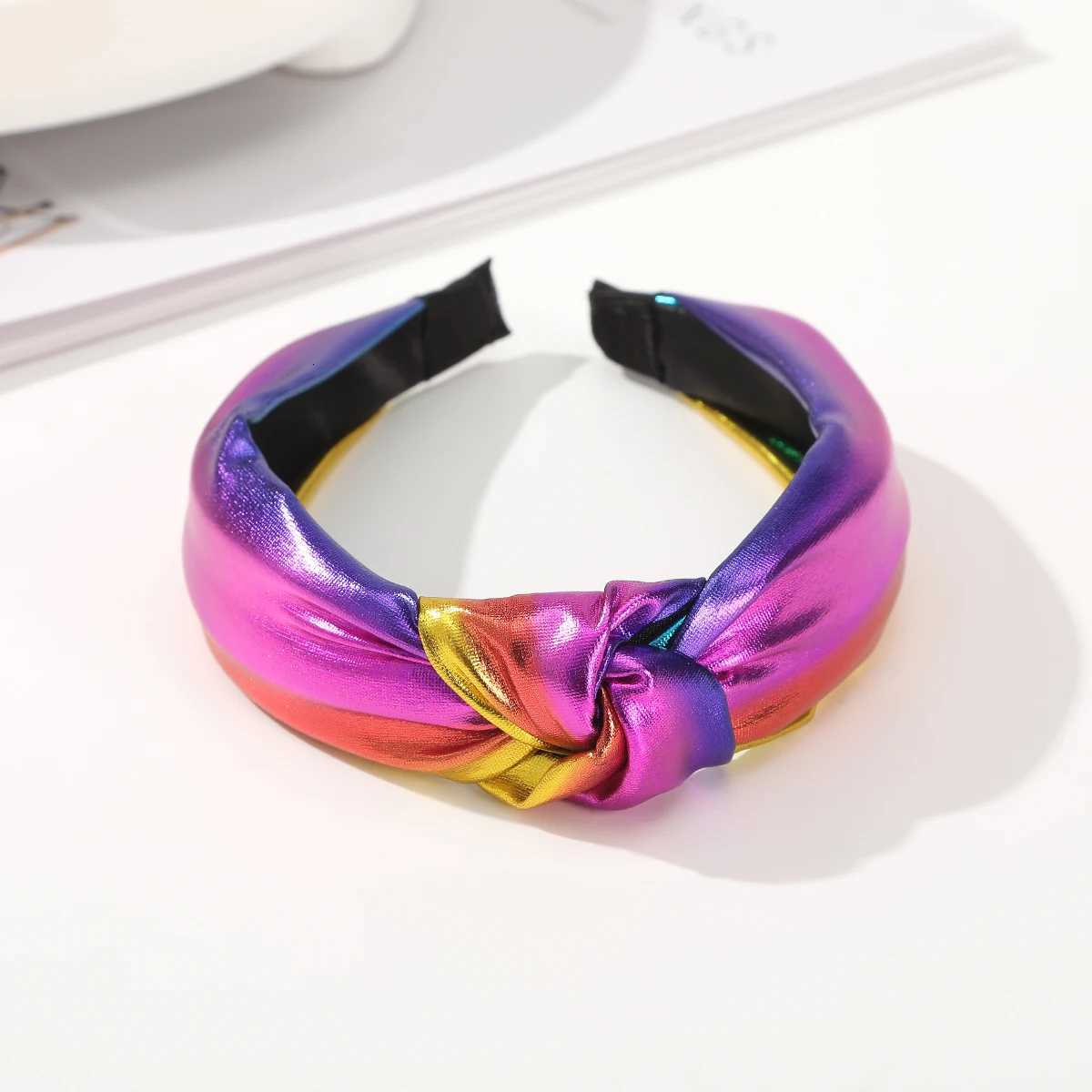 New Wide Knotted Band Solid Color And Colorful Hairbands For Women Hair Accessories X250812