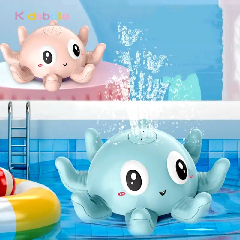 Octopus Sprinkler Bath Toy for Kids LED Light Up Induction Floating Water Spray Toddlers Pool Shower Gift 250811