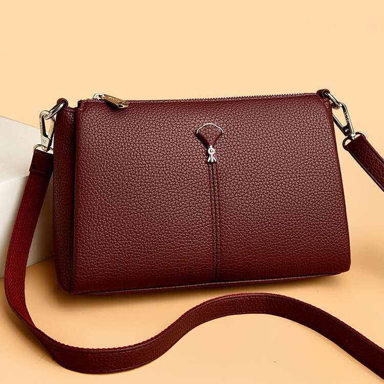 2025 Summer New Women's Single Shoulder Crossbody Simple Versatile Large Capacity Multi-Compartment Mom Bag