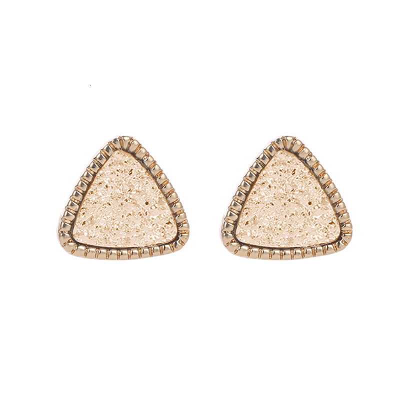 Korean Version Haruku Triangle Matte Iridescent Time Starry Sky Earrings Women's Jewelry