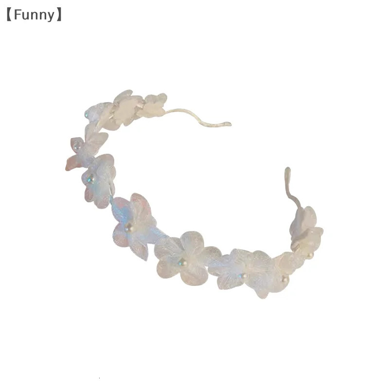 Small Fragrance White Pearl Flower Headband Female Forest Fairy Beauty High-end Headband Hairpin 250805