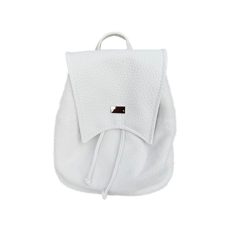 Korean Plush Large Capacity Autumn Winter New Design College Style Versatile Handheld Backpack for Women