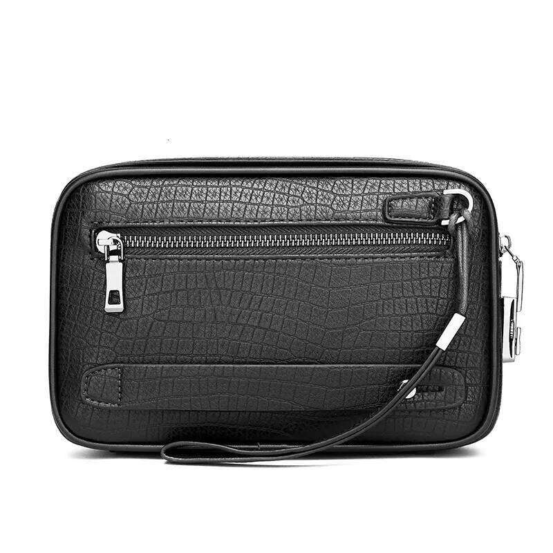 for men Password lock design crocodile skin solid color men's handbag wallet card clutches bag 2024 clutch