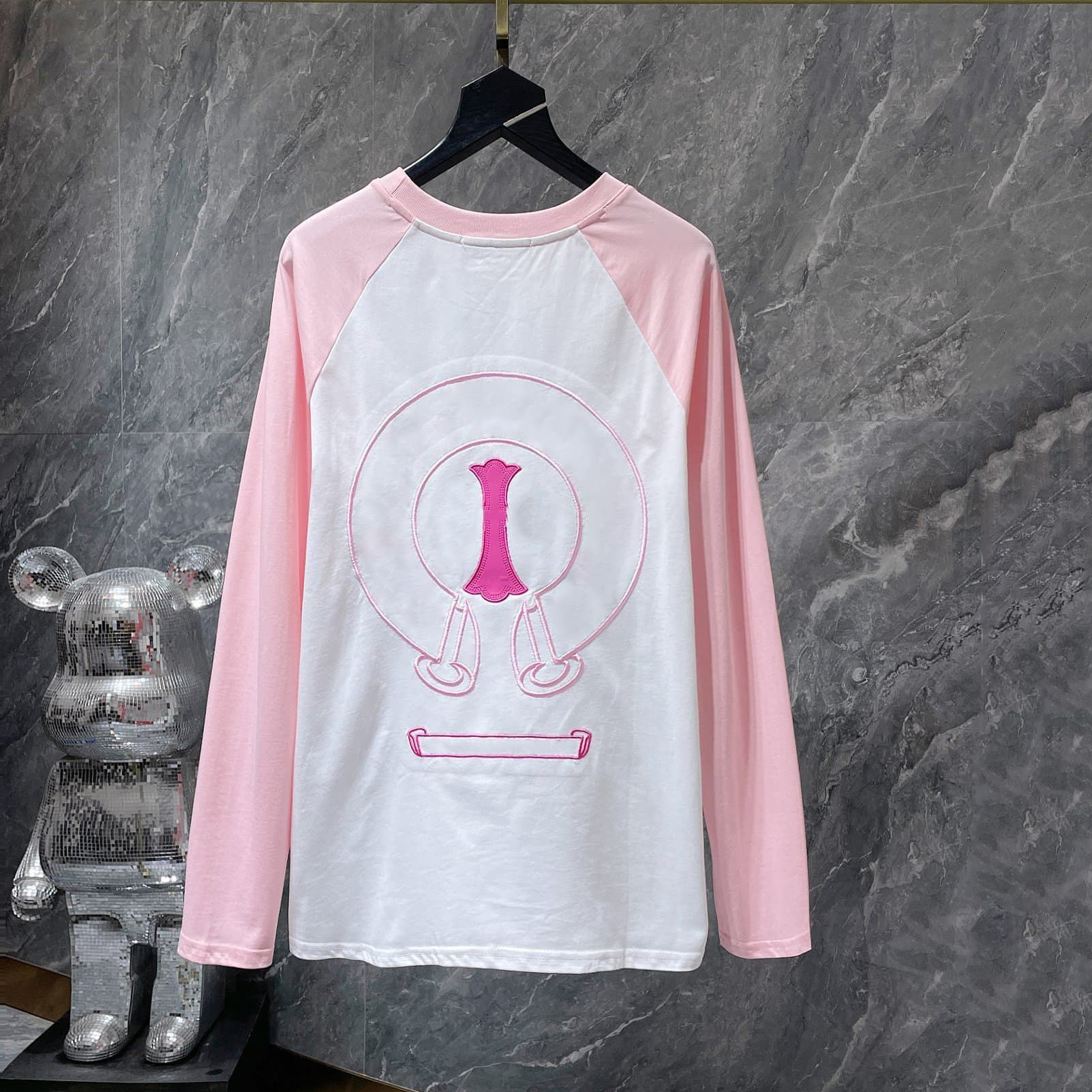 Pink Green Orange Mens Womens shirt summer Loose Fashion Tops Man Tees Cotton Casual Printed High Street Luxurys Clothing Clothes