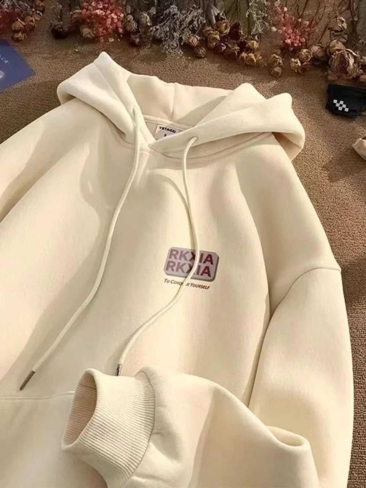 American hoodie mens hooded autumn 2025 new trendy loose couple jacket Y250811