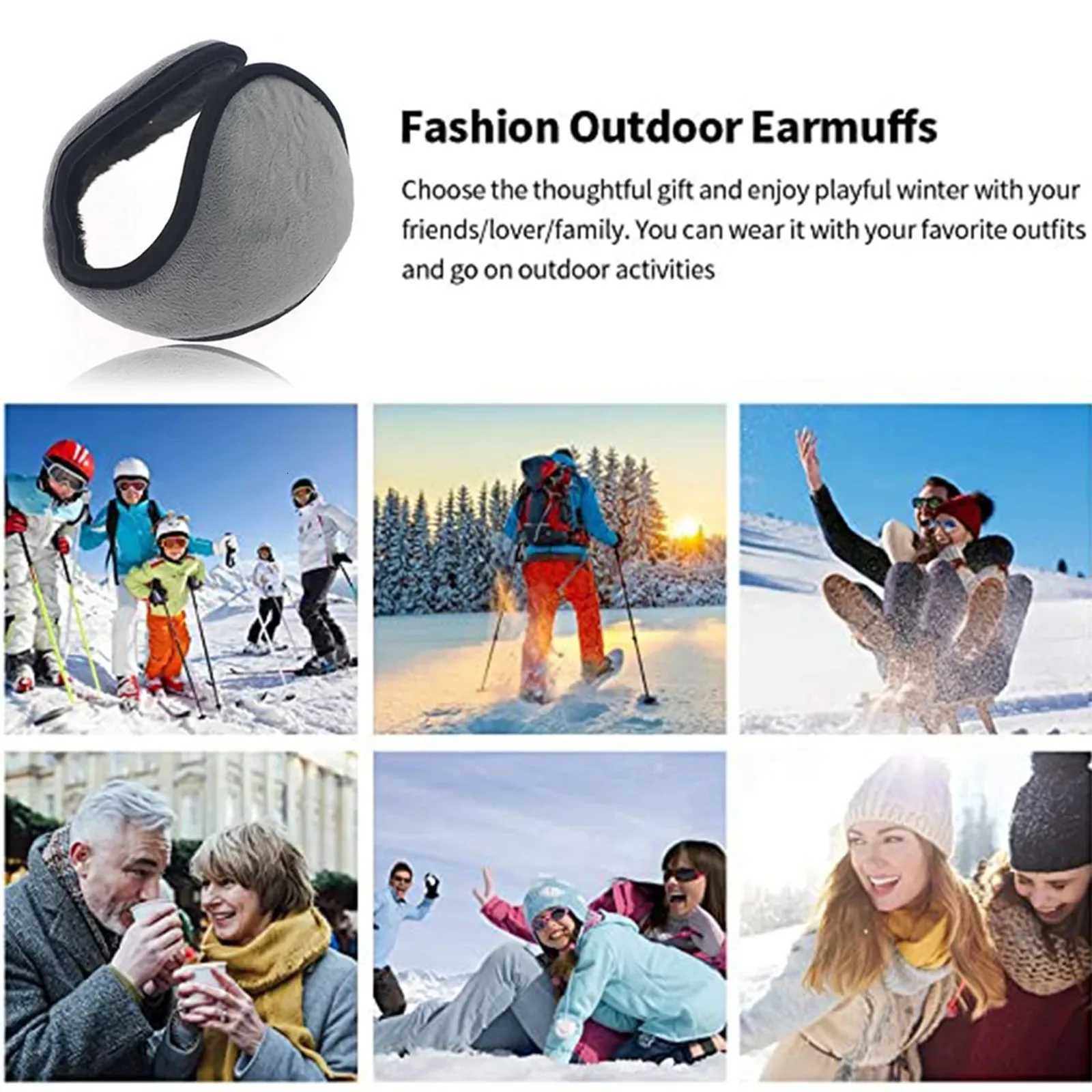 100% Cotton Warm Winter Earmuffs for Women Men Outdoor Running Ear Muffs with Headband Cold Weather Ear ProtectionXJ250812