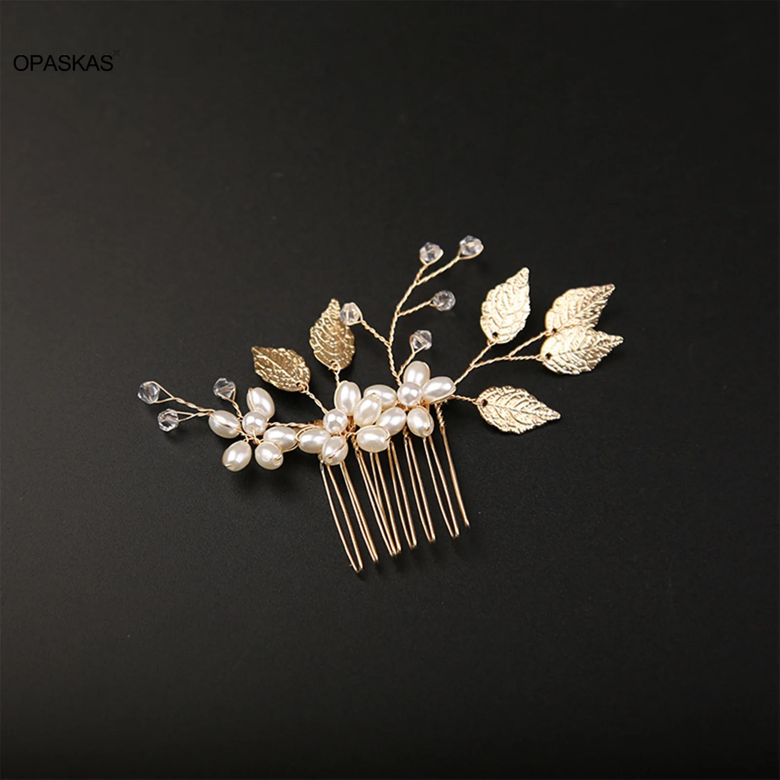 Pearl Flower Hairpin Side Comb Sets Wedding Hair Accessories Leaf Shaped Tiaras Bride Insert Clip Jewelry Fashion Headwear 250804