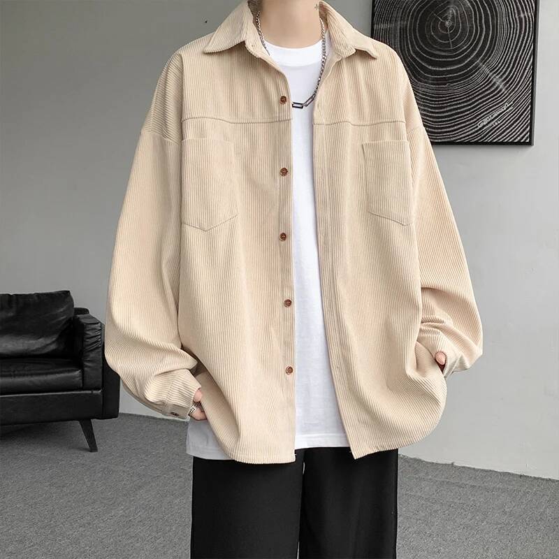 2025 Spring Summer Men White Vintage Shirts Mens Haruku Fashion Oversized Shirt Male Black Casual Streetwear Blouses 5XL ddmymarket