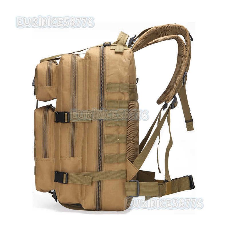 Medium Outdoor 3p Sports Backpack Waterproof Multifunctional Large Capacity Backpack Molle Expand Military Fans for Training H250811