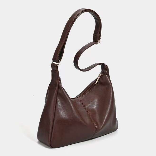 2025 Classic Soft Leather Lazy Style Tote High-End Feel Single Shoulder Handbag Large Capacity Underarm Bag