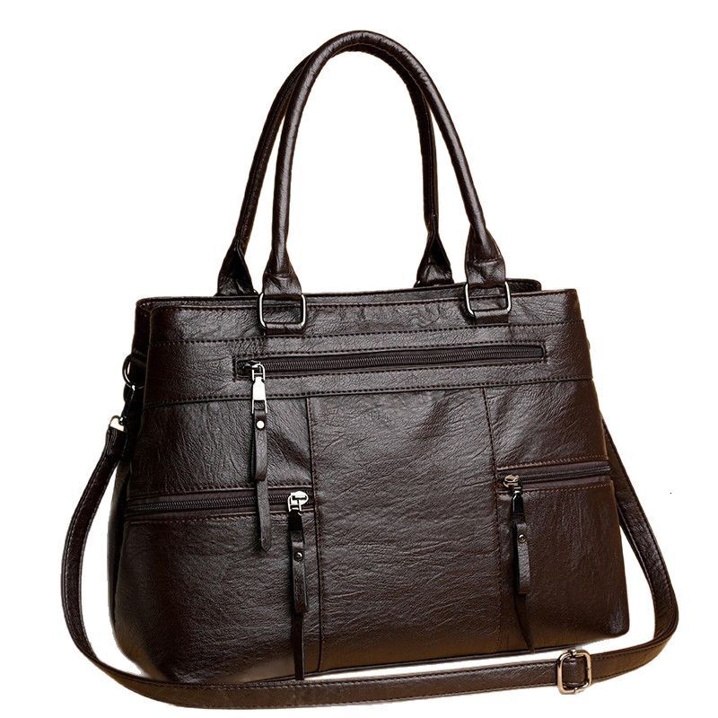 Designer's Elegant And Versatile Women's Bag, Large Capacity, High-end Texture Luxury Bag, Soft Leather Commuting Shoulder Bag, Men's O