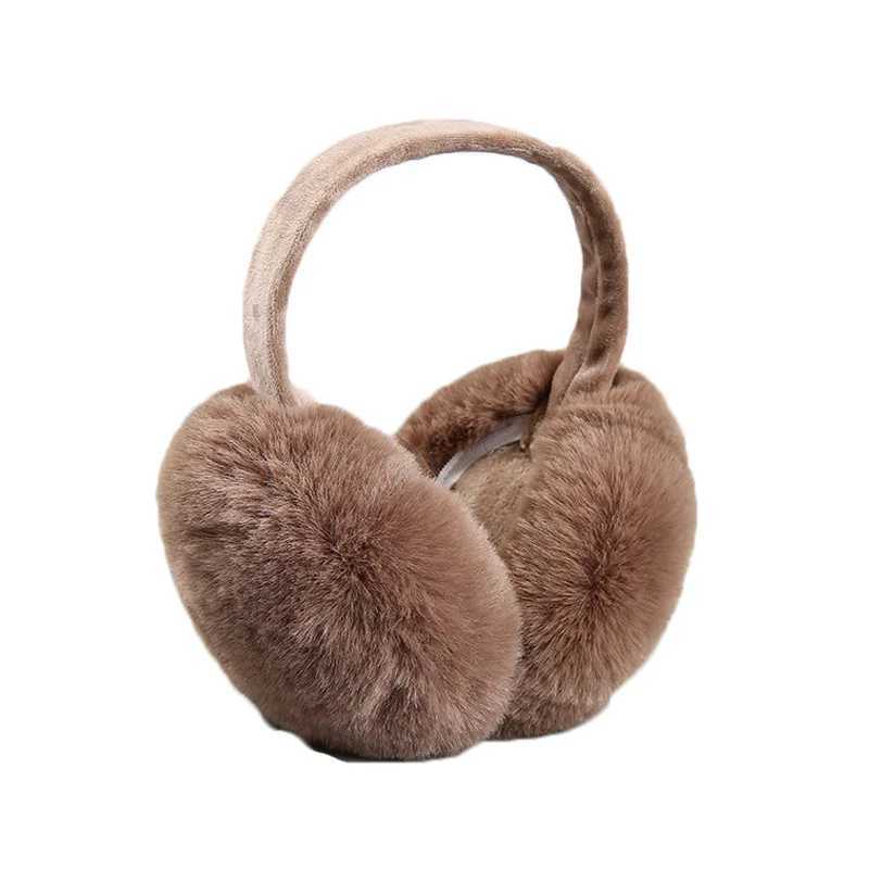 New Fur Solid Color Ear Muffs Autumn Winter Warm Earmuffs Comfort Unisex Skiing Fur Headphones Ear Warmer Women Ear Cover XJ250812