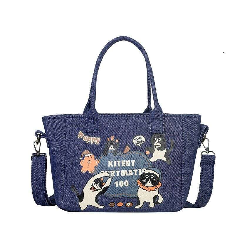 Casual Large Capacity Denim For Women 2025 New Commuter Versatile Crossbody Fashion Handbag Tote Bag