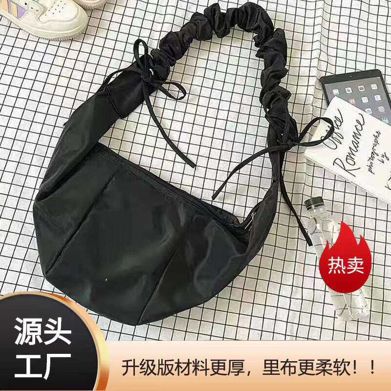 Spring And Summer New Women's Shoulder Crossbody Bag Oxford Cloth Wrinkled Simple Lightweight B5