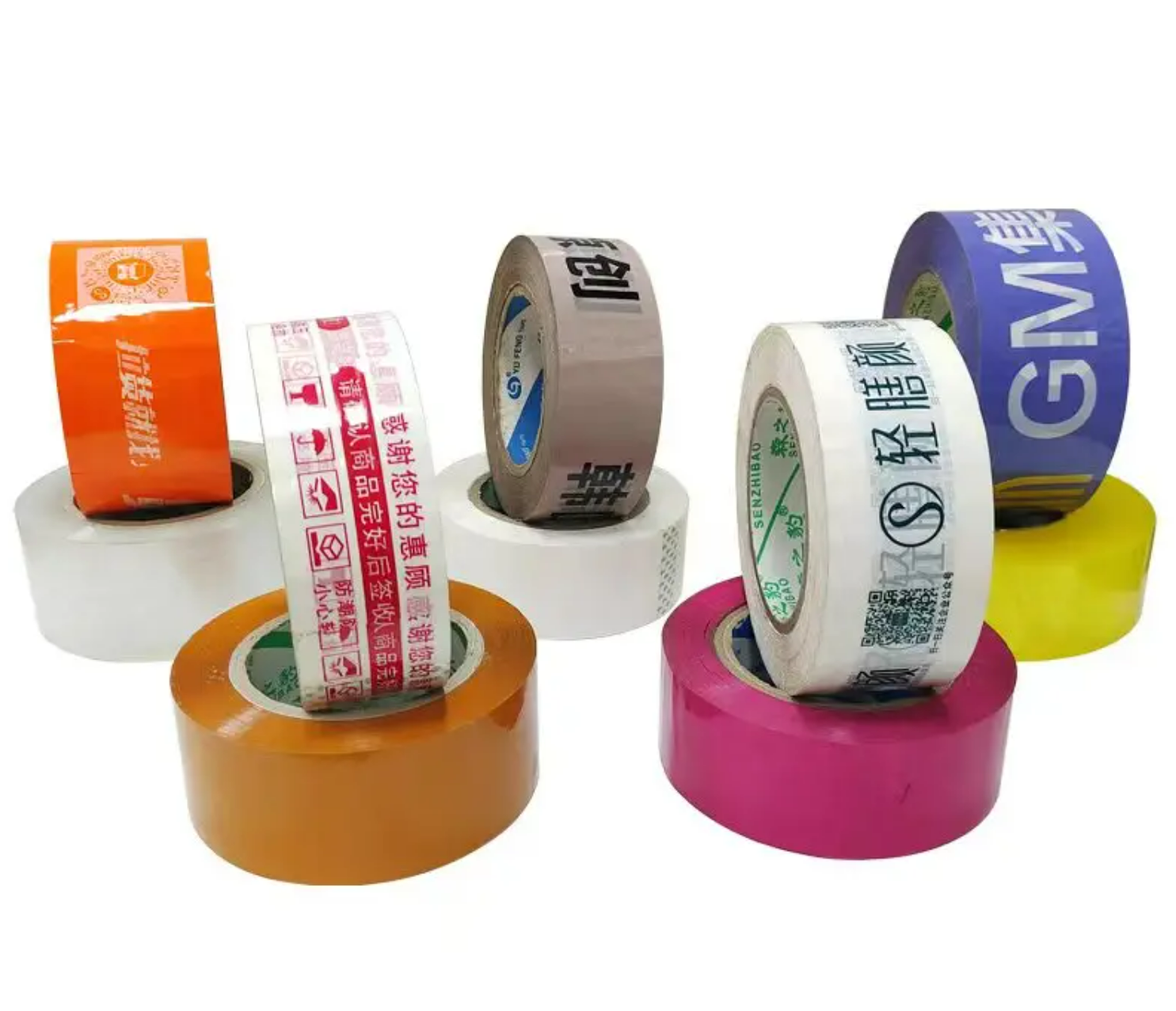 wholesale Customized printed transparent tape with personalized advertising slogan used for carton sealing and packaging protection