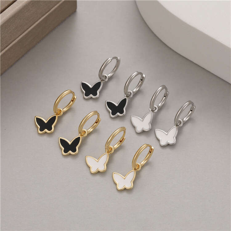 Micro Inlaid Full Dia High-end Light Fashion Butterfly Lucky Elephant Women Korean Trend Earrings Exquisite