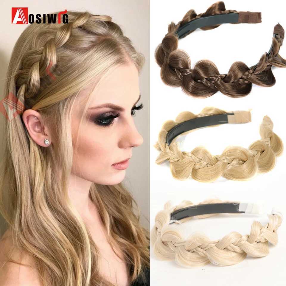 1PC Synthetic Ladies Hair Wide Fishbone Braids Non-slip Band Handmade Retro Band Styling Accessories X250812