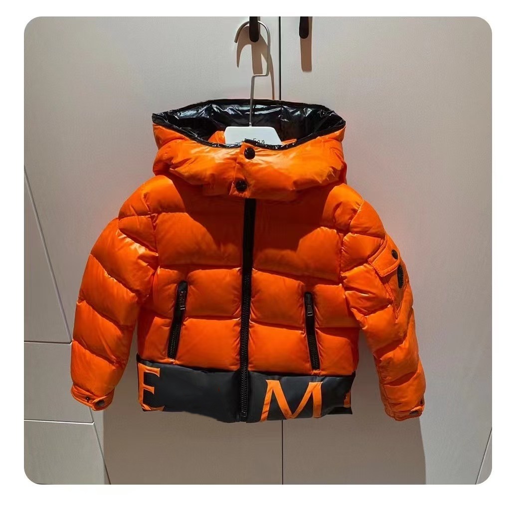 children winter jacket hood kids clothes top kid down coat jackets baby puffer coat Christmas vacation school start gifts Outerwear 100% goose down