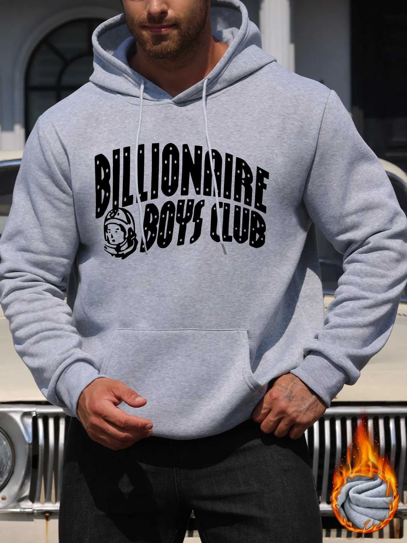 MenS Print Casual Hoodie - Fall/Winter Regular Fit Long SLeeve Hooded Sweatshirt Outer Sport Wear Y250811