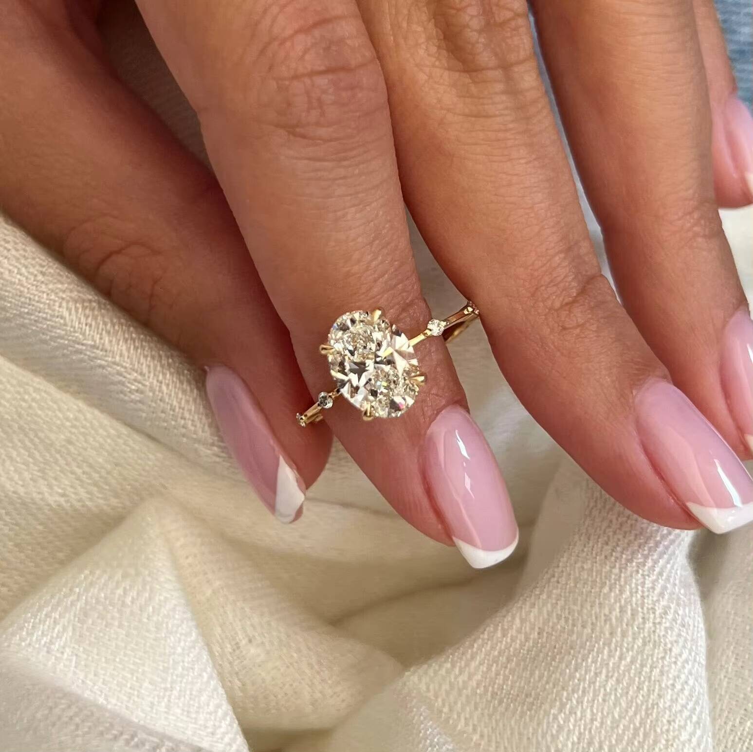 Custom 1ct 2ct 3ct VVS D Color CVD HPHT IGI GIA 10K 14K 18k Gold Wedding Engagement Ring Lab Grown Diamonds Rings