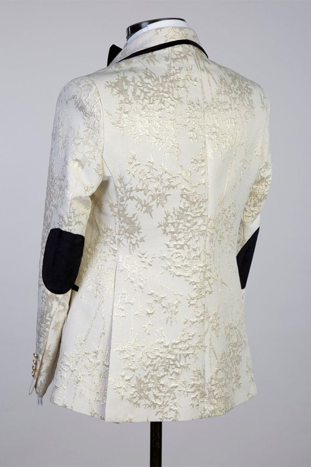 Simple Men Suits Tailor-Made 2 Pieces Set Peaked Lapel Jacket Jacquard Blazer Double Breasted Evening Party Groom Customized Coat Pants Plus Size