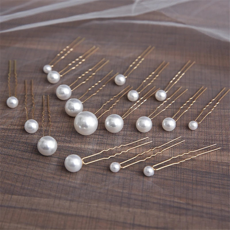 Women Ushaped Pin Metal Barrette Clip Hairpins Simulated Pearl Bridal Tiara Hair Accessories Wedding Hairstyle n Tools 250804
