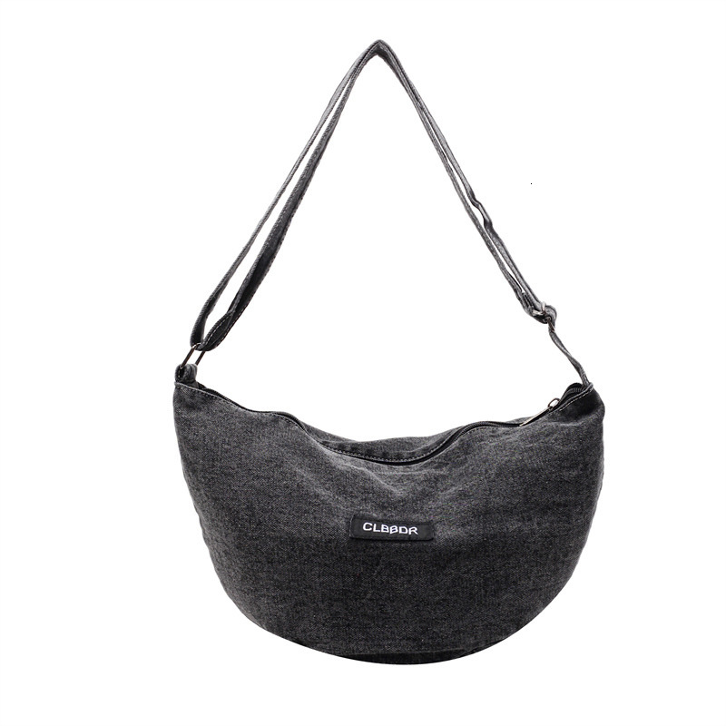 Korean Style Casual Denim for Women New Fashionable Versatile Crossbody Dumpling Single Shoulder Underarm Bag
