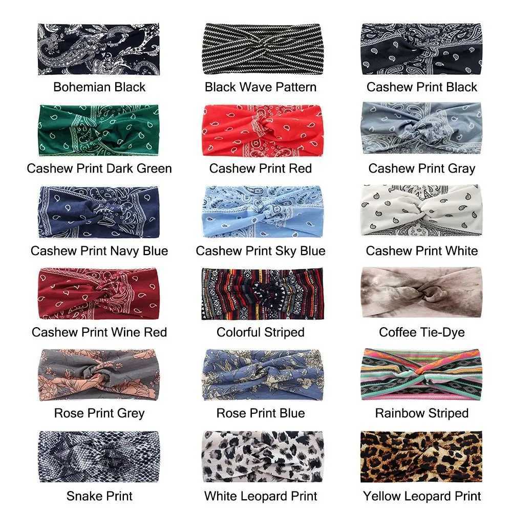 Soft Wens Stretchy Bands Non-Slip Absorbed Sweat Printed Hairbands Hair Accessories for Daily Life Yoga Workout X250812